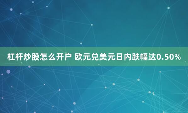 杠杆炒股怎么开户 欧元兑美元日内跌幅达0.50%